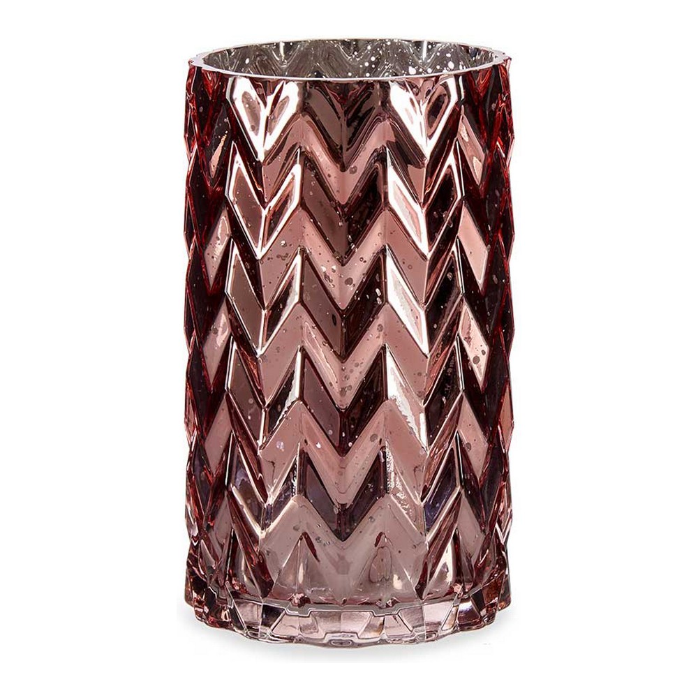 Vas Gravyr Ax Glas Rosa (11,3 x 19,5 x 11,3 cm)