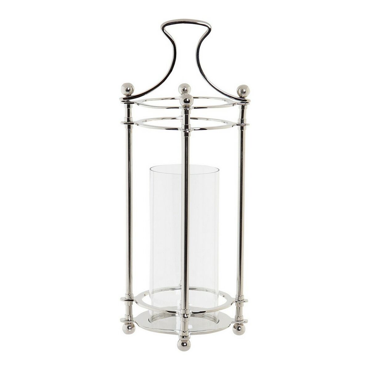 Ljusstakar DKD Home Decor PV-161660 Silvrig Aluminium Glas Modern 22 x 22 x 59 cm