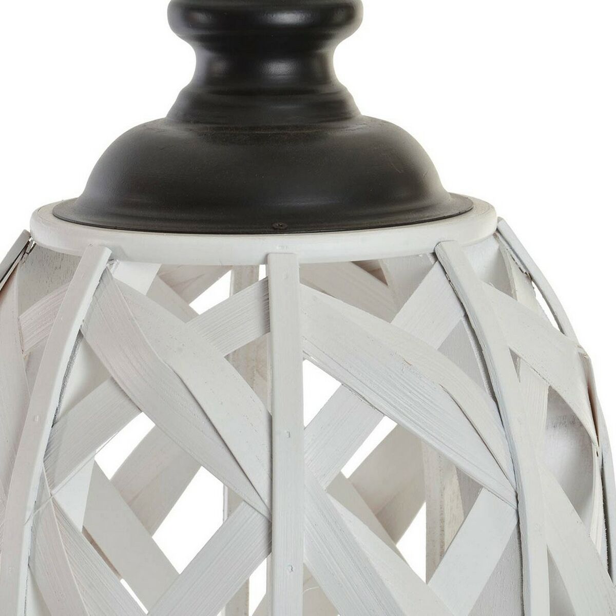 Ljusstakar DKD Home Decor Vit Metall Bambu (25 x 25 x 56 cm) - 6