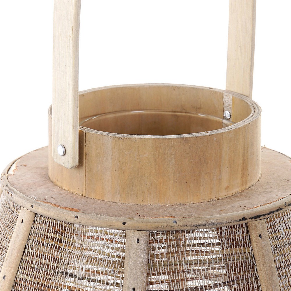 Ljusstakar DKD Home Decor linne Bambu (28 x 28 x 51 cm) - 2