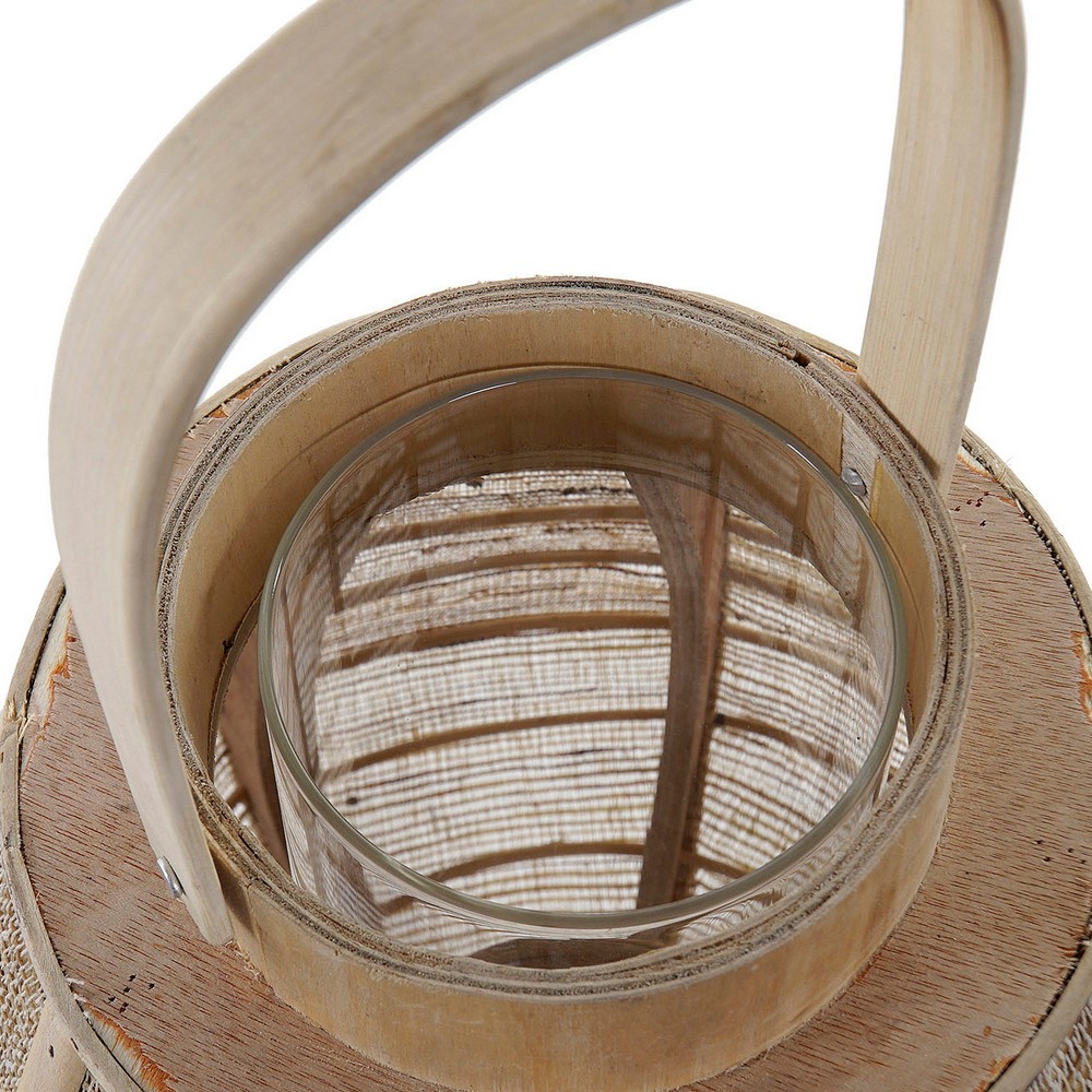 Ljusstakar DKD Home Decor linne Bambu (28 x 28 x 51 cm) - 3