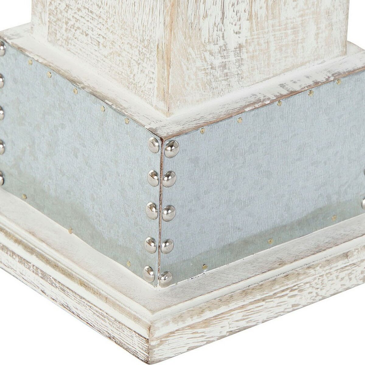 Ljusstakar DKD Home Decor Vit Mangoträ (16.5 x 16.5 x 76 cm) - 7