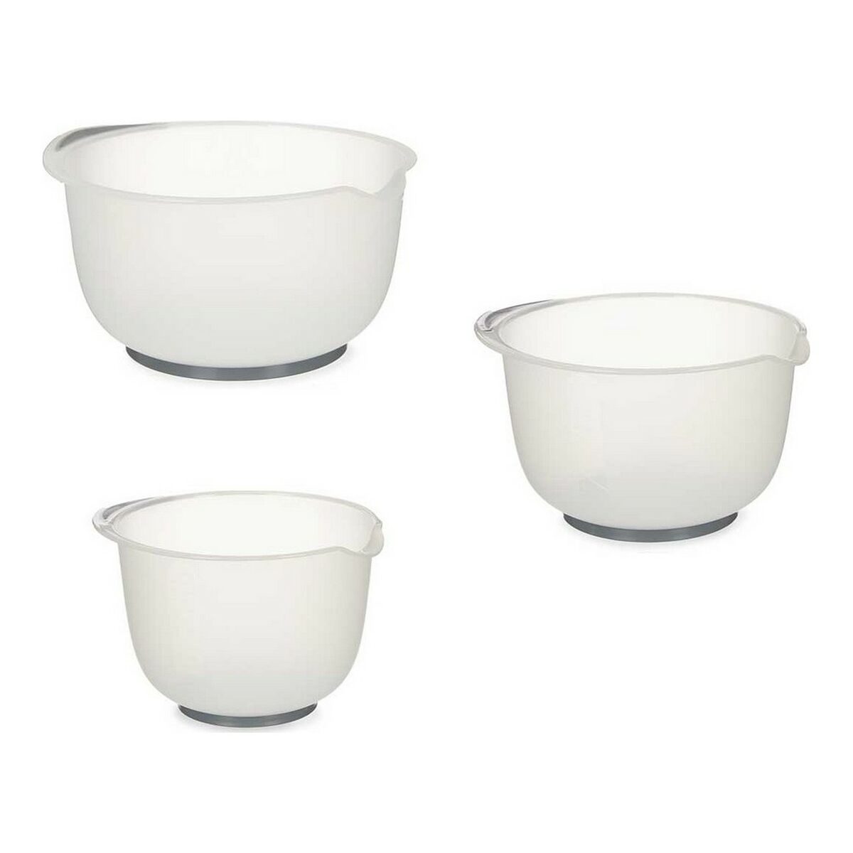 Måttskål Grå 2,5 L 2 L 1,5 L polypropen TPE (3 pcs) - 5