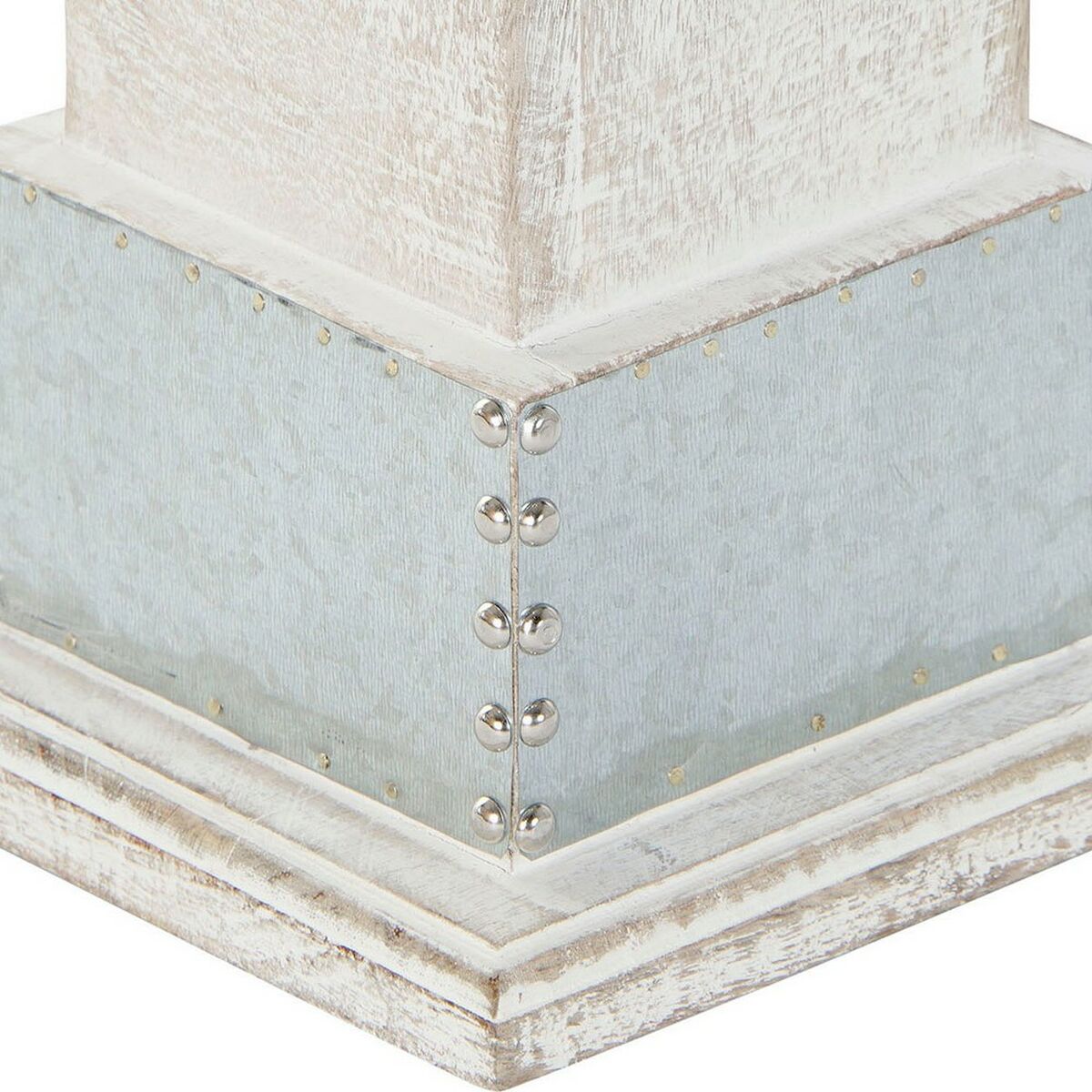 Ljusstakar DKD Home Decor Vit Mangoträ (16.5 x 16.5 x 61 cm) - 7