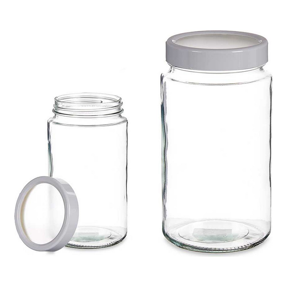 Burk Transparent Vit Glas polypropen (11,5 x 21,3 x 11,5 cm) (2 L) - 2