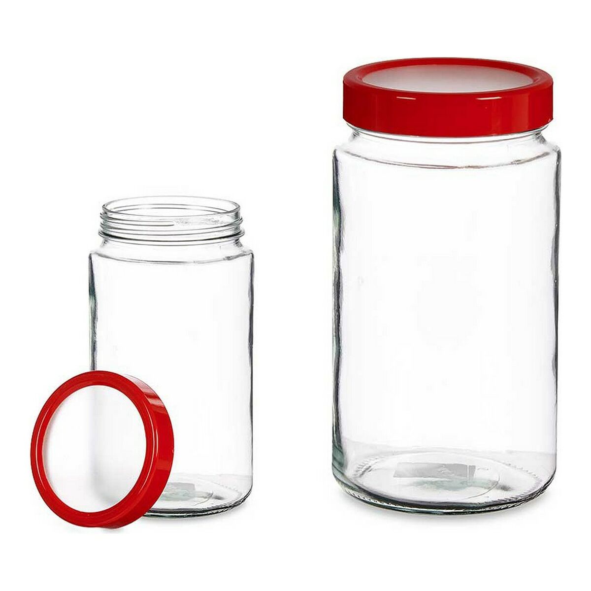 Burk Röd Transparent 11,5 x 21 x 11,5 cm Glas 2 L polypropen - 4