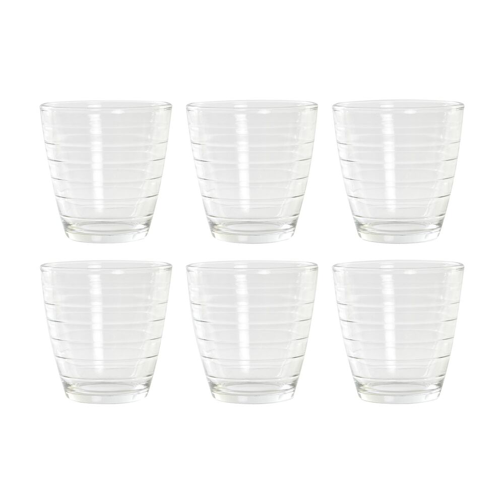 Glasset DKD Home Decor Multicolour Transparent Glas Plast 300 ml (6 pcs) - 3
