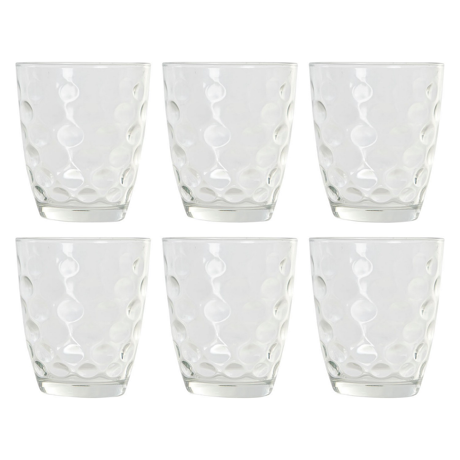 Glasset DKD Home Decor Multicolour Transparent Glas Plast 300 ml (6 pcs)