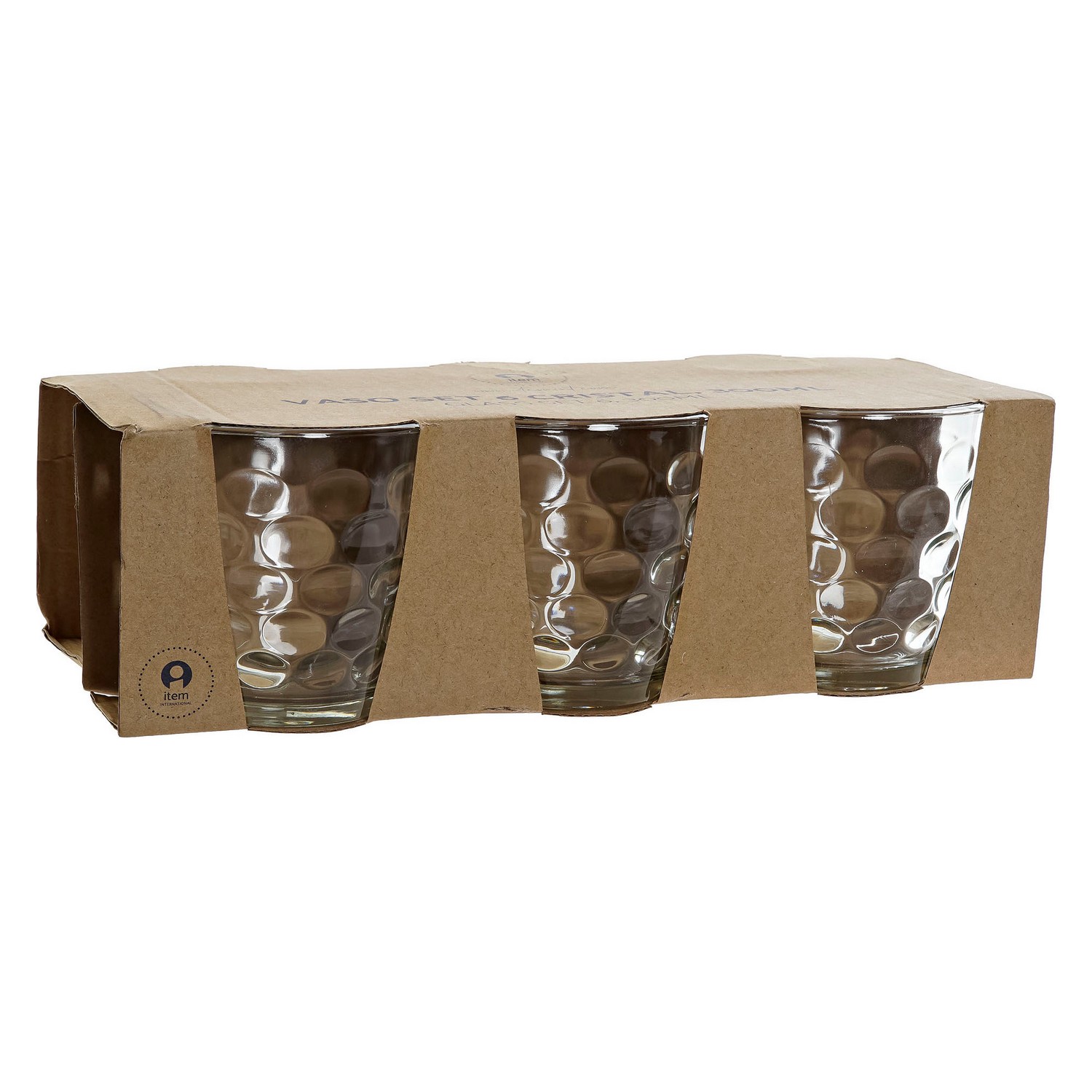 Glasset DKD Home Decor Multicolour Transparent Glas Plast 300 ml (6 pcs) - 2