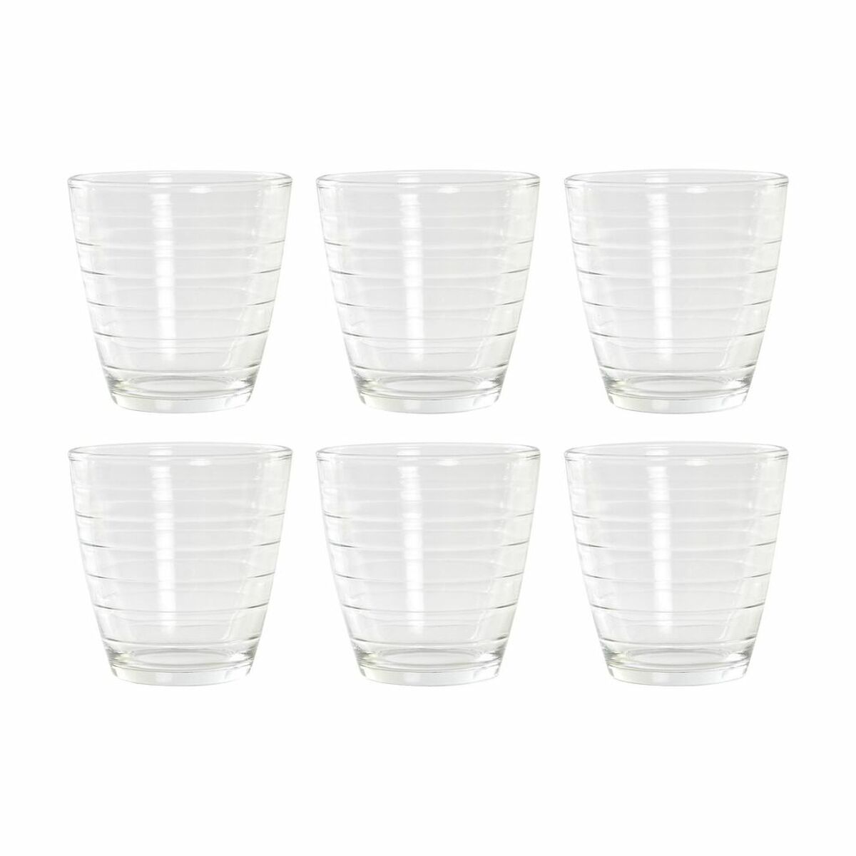 Glasset DKD Home Decor Multicolour Transparent Glas Plast 300 ml (6 pcs) - 6