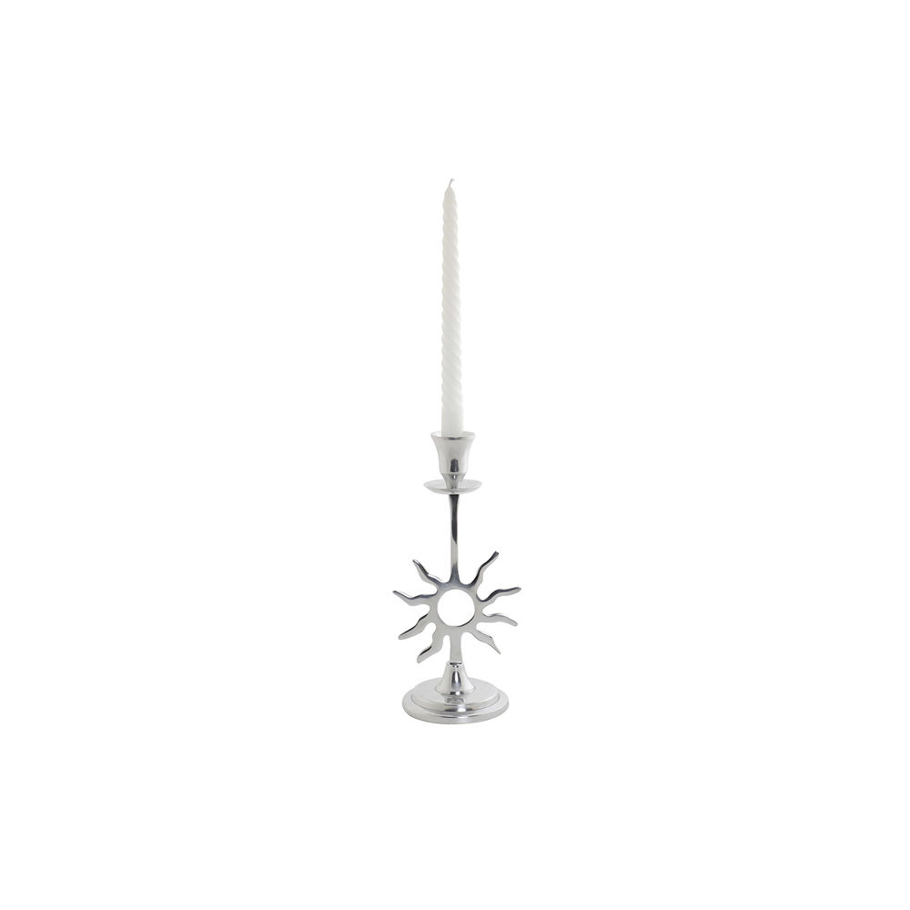 Kandelaber DKD Home Decor Silvrig Aluminium Stjärna Måne Sol 12,5 x 10,5 x 26,5 cm (3 Delar) - 2