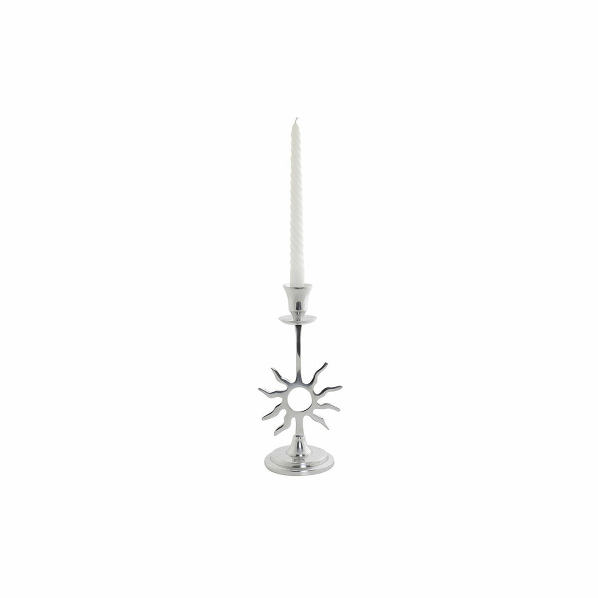 Kandelaber DKD Home Decor Silvrig Aluminium Stjärna Måne Sol 12,5 x 10,5 x 26,5 cm (3 Delar) - 5