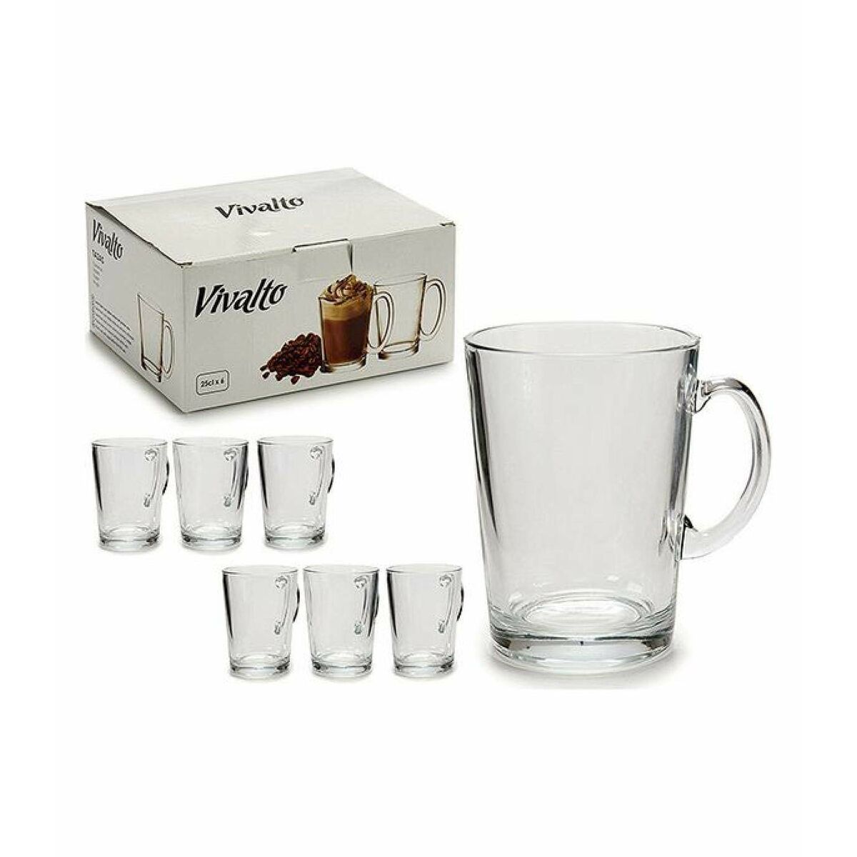 Mugg Transparent Glas (250 ml) (6 antal) - 2