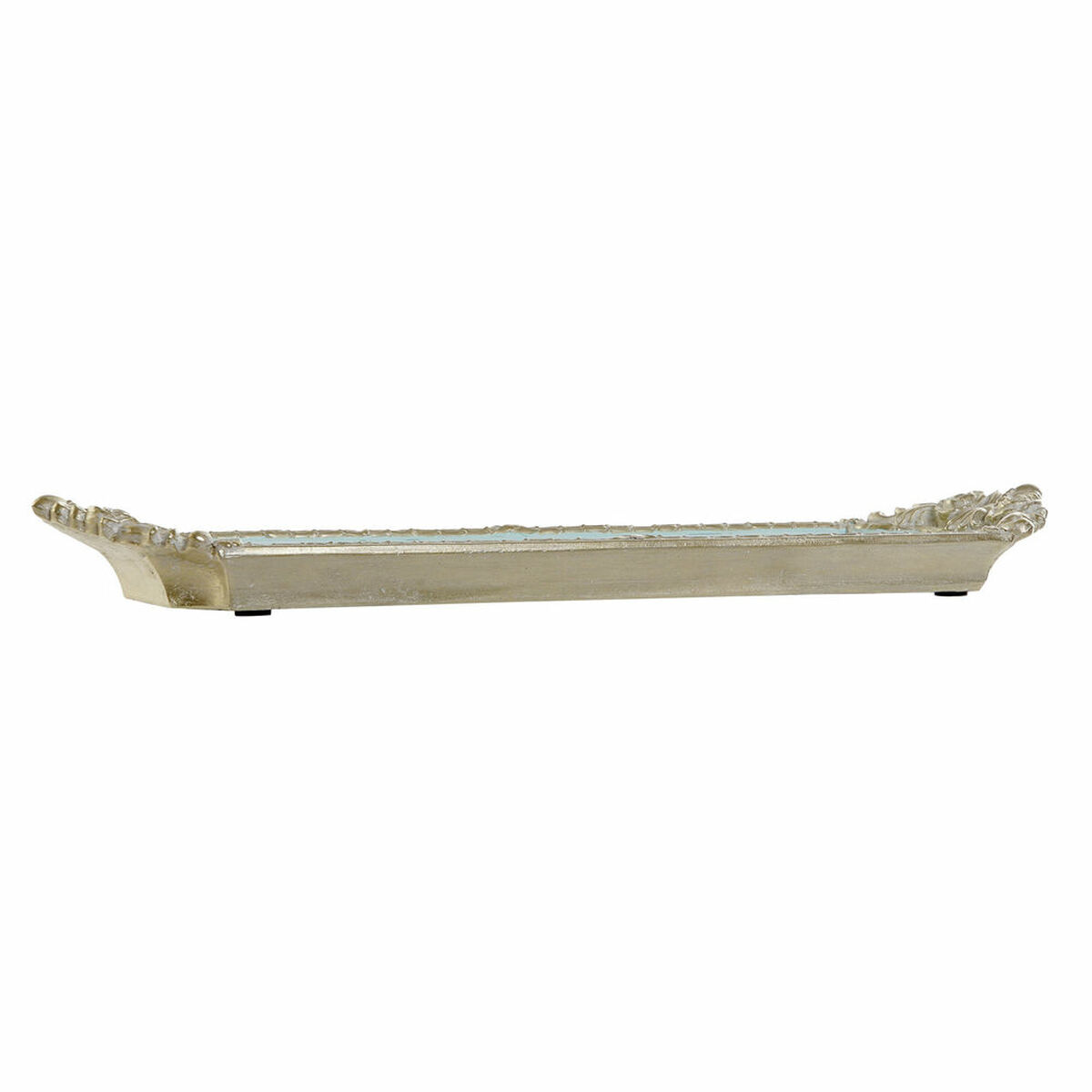 Bricka DKD Home Decor Blå Multicolour Rosa Champagne Harts 33 x 10 x 3,5 cm (2 antal) - 5