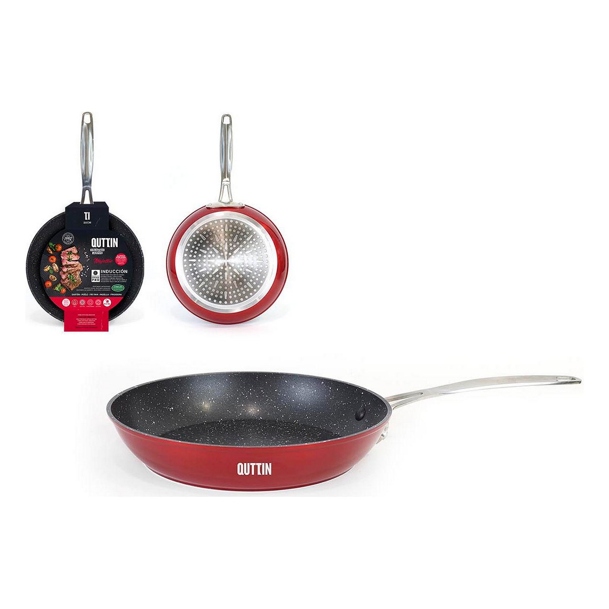 Non-stick-panna Quttin Majestic Röd (20 cm) - 2