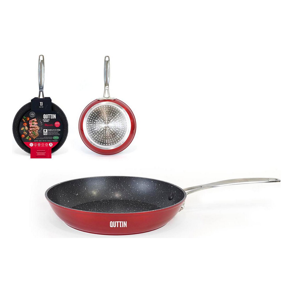 Non-stick-panna Quttin Majestic Röd (22 cm) - 2
