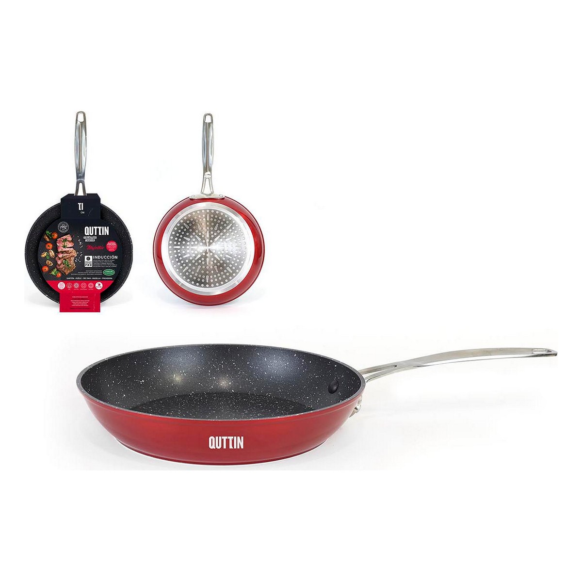 Non-stick-panna Quttin Majestic Röd (24 cm) - 2