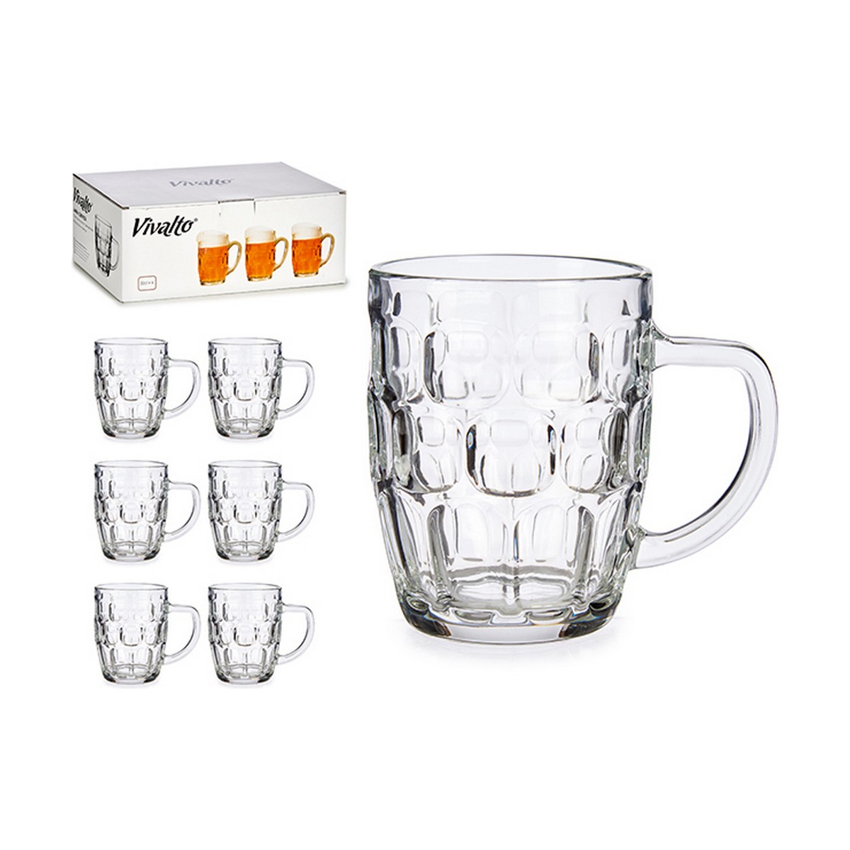 Ölglas Transparent Glas (6 antal) (520 ml) - 2
