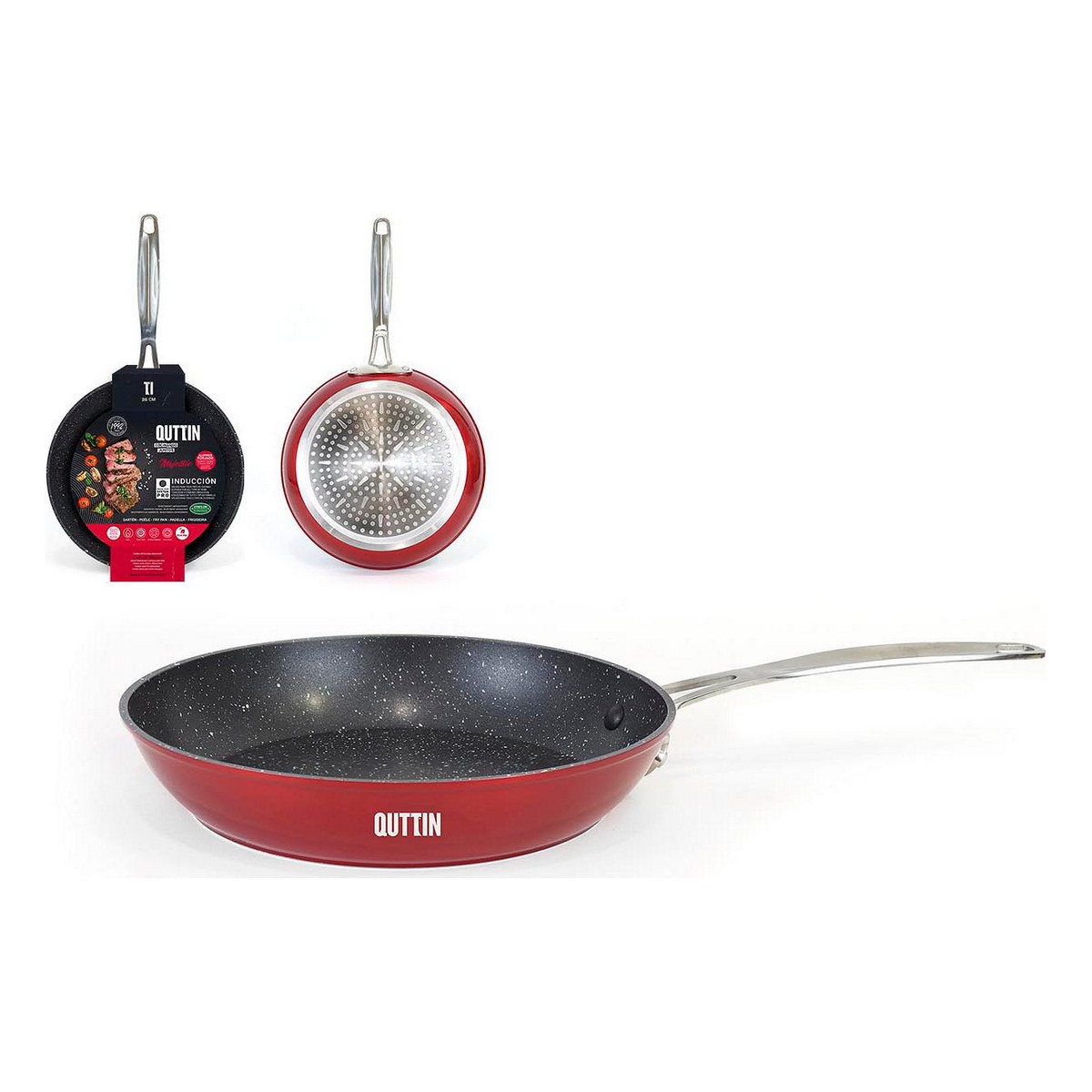 Non-stick-panna Quttin Majestic Röd (26 cm) - 2