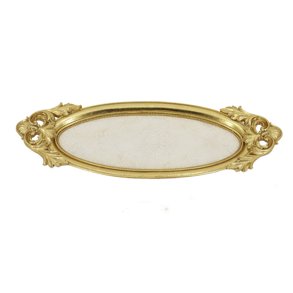 Bricka DKD Home Decor Gyllene Harts Speglar 38,5 x 13,6 x 3,5 cm
