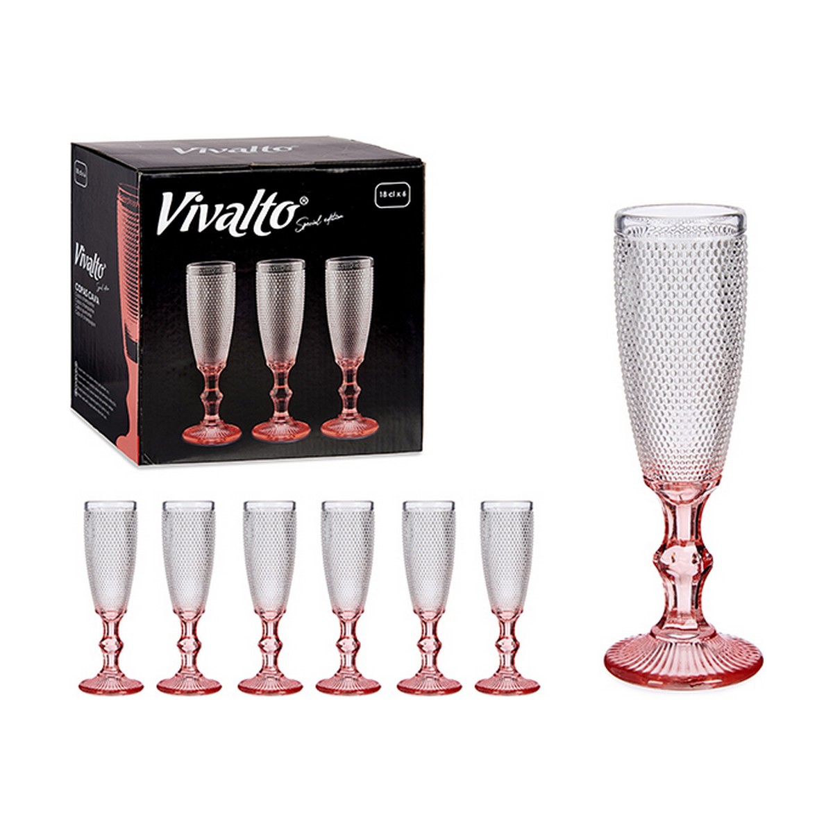 Champagneglas Poäng Glas 6 antal (180 ml) - 2