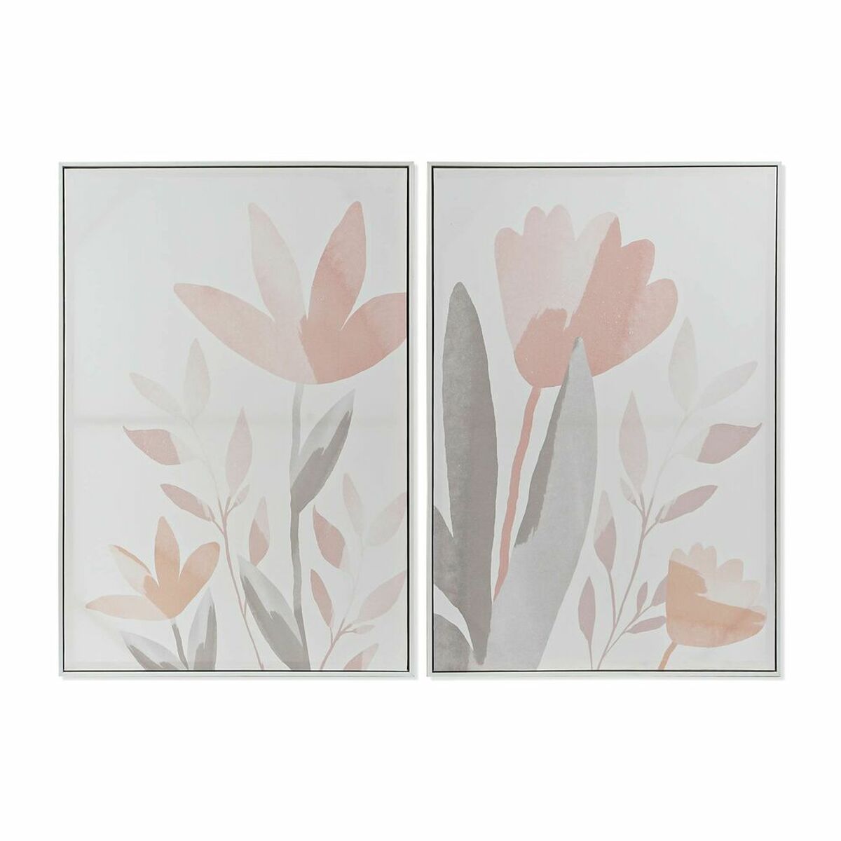 Tavla DKD Home Decor 62,2 x 3,5 x 90 cm Virágok Shabby Chic (2 antal) - 3
