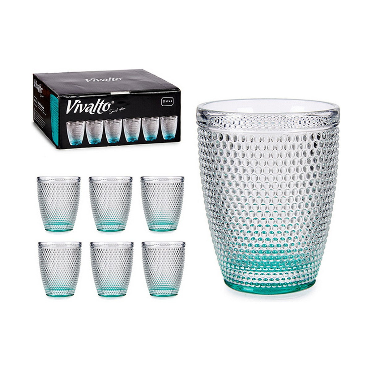 Glas Poäng Turkos Glas 6 antal (300 ml) - 2
