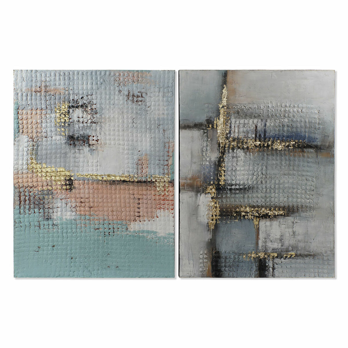 Tavla DKD Home Decor Kanvas Abstrakt 90 x 4 x 120 cm Modern (2 antal) - 4