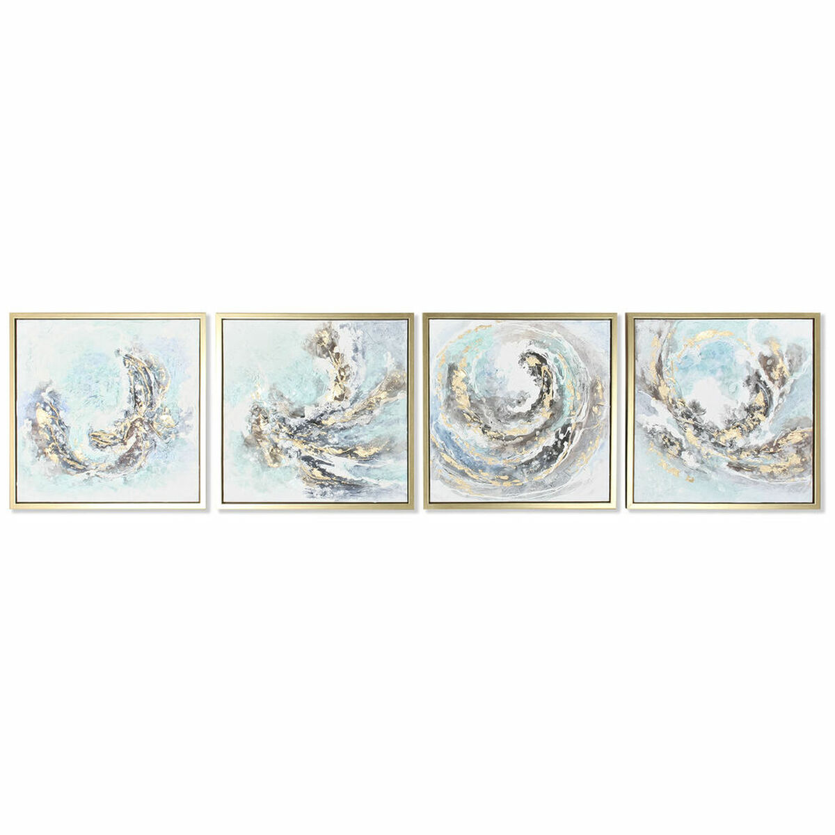 Tavla DKD Home Decor 55 x 4 x 55 cm Abstrakt Modern (4 Delar) - 3