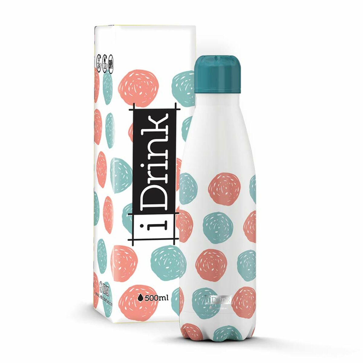 Termoflaskan iTotal Dots Vit Rostfritt stål (500 ml)