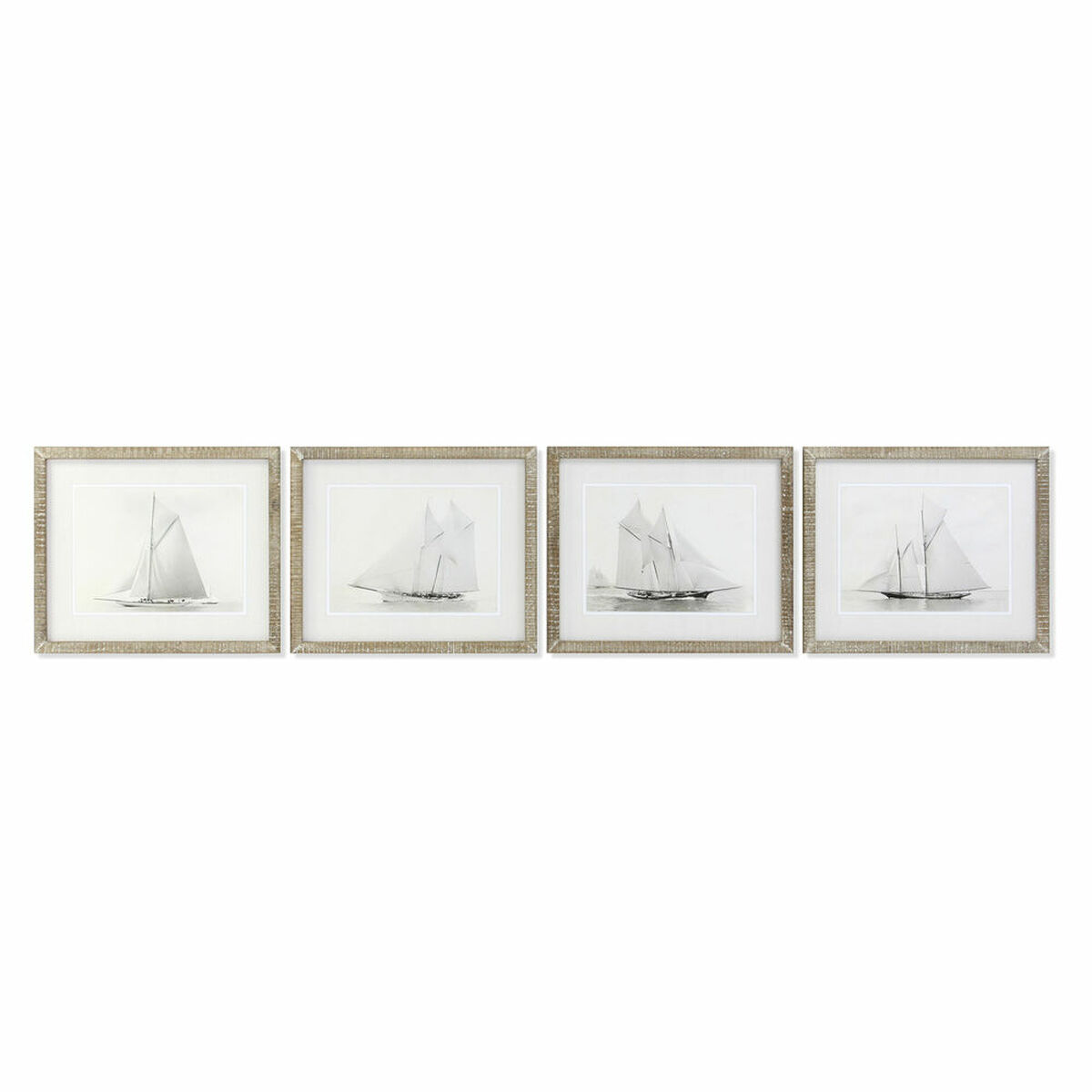 Tavla DKD Home Decor Segelbåtar 60 x 2 x 50 cm (4 antal) - 3