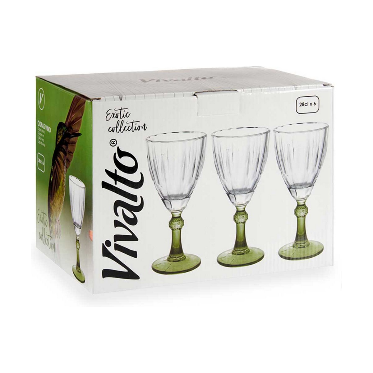 Vinglas Exotic Glas Grön 6 antal (275 ml) - 2