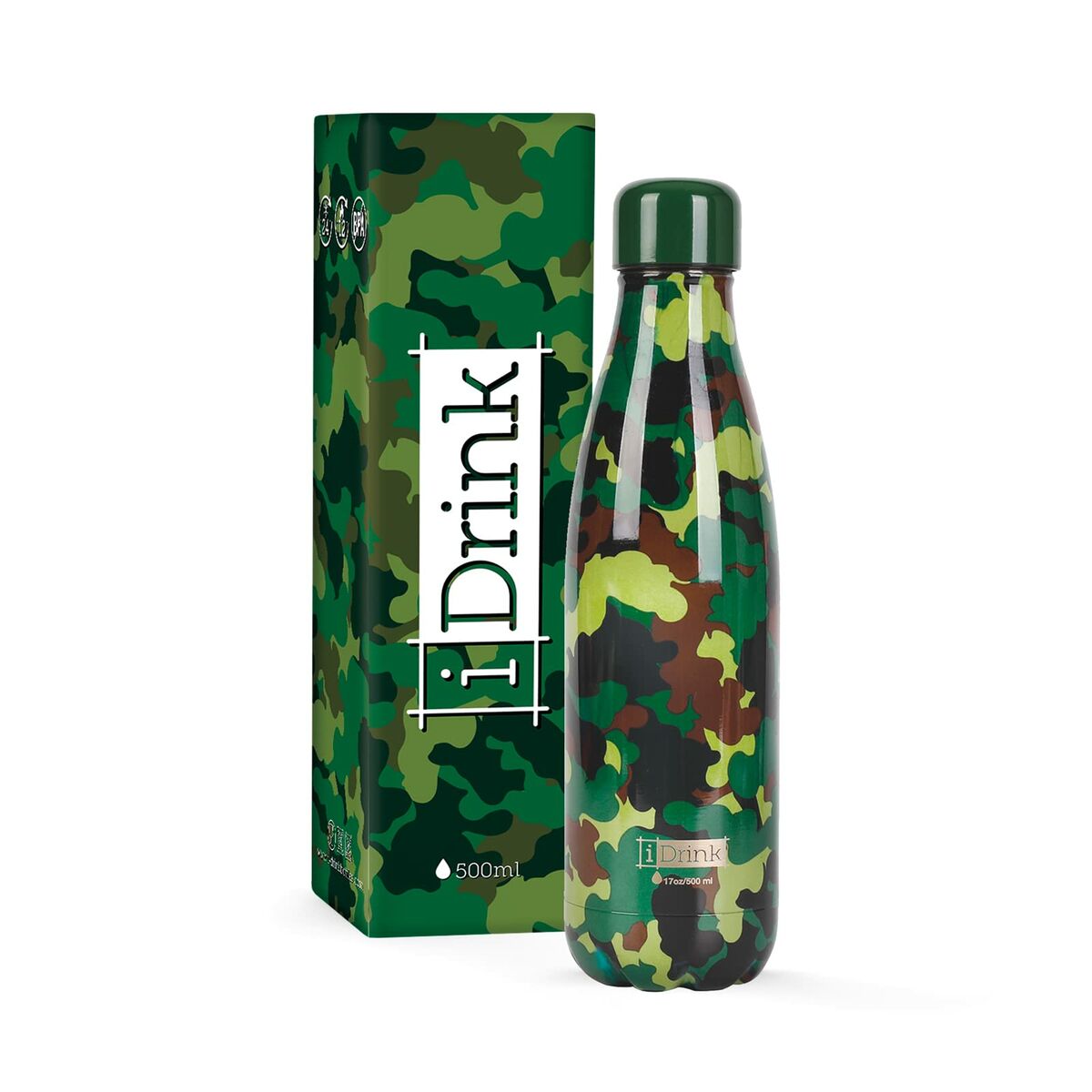 Termoflaskan iTotal Grön Kamouflage Rostfritt stål (500 ml)