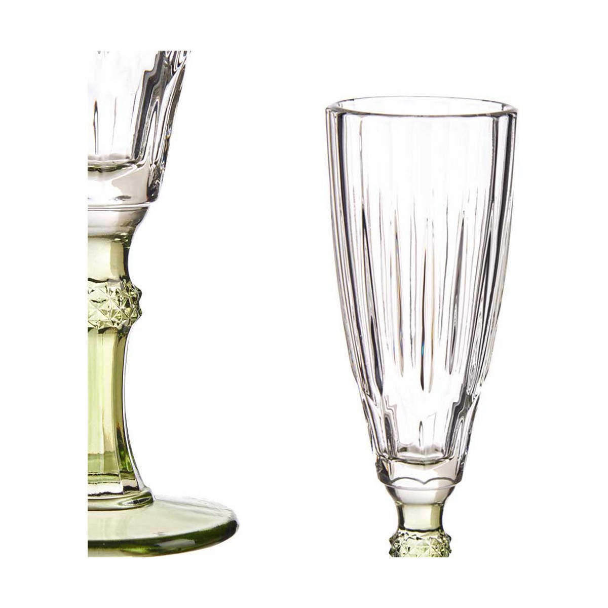 Champagneglas Exotic Glas Grön 6 antal (170 ml) - 2