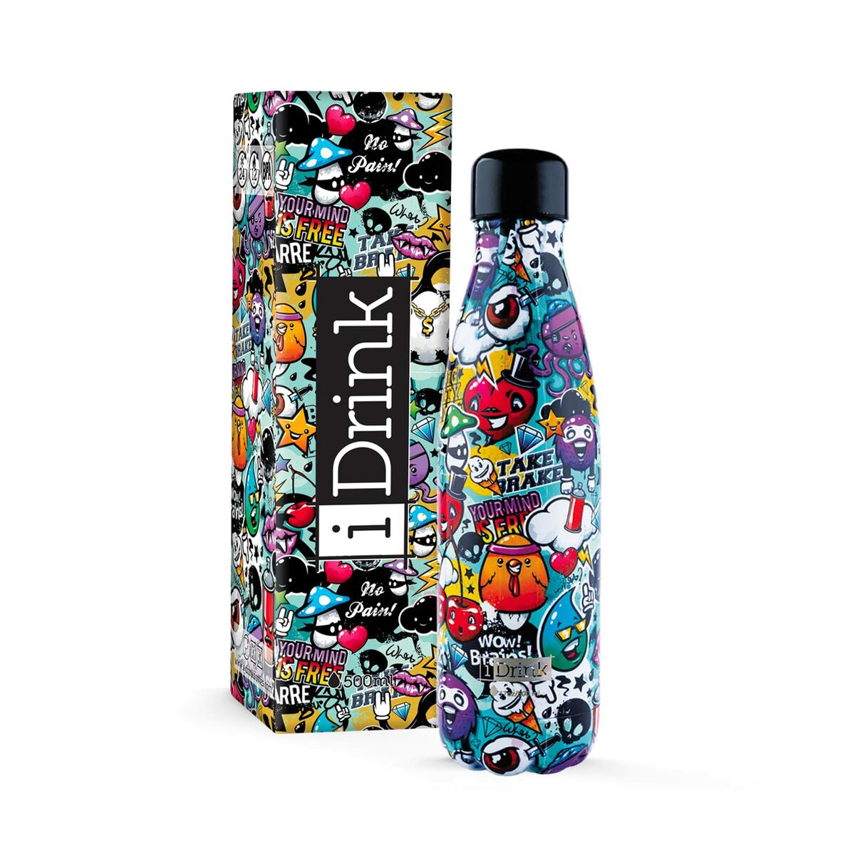 Termoflaskan iTotal i-Drink Graffitti Rostfritt stål 500 ml