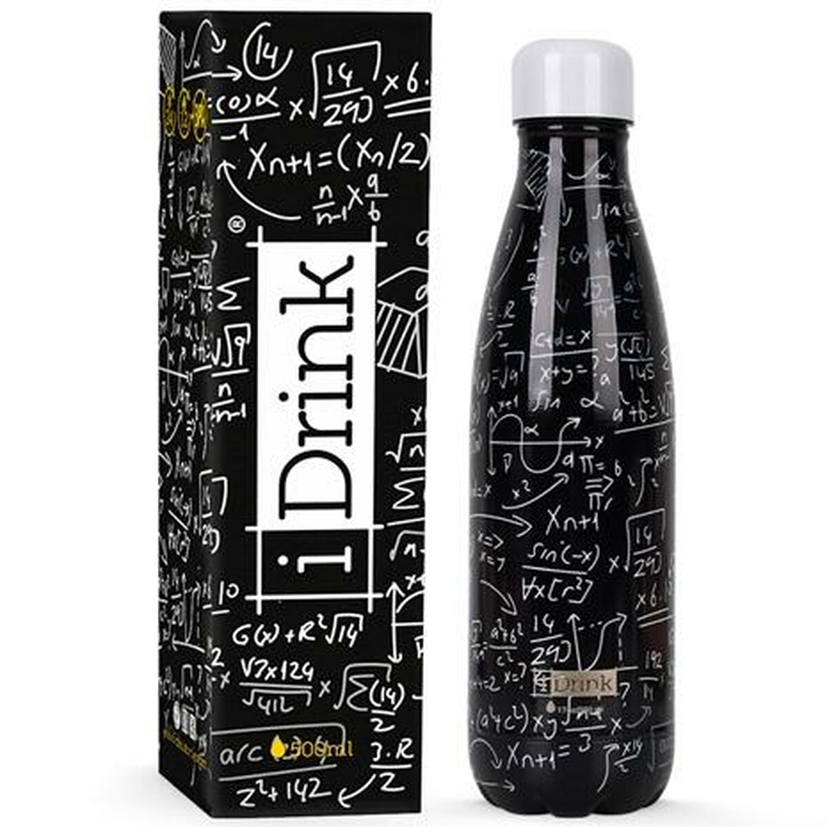 Termoflaskan iTotal Mathematics Svart Rostfritt stål (500 ml) - 2