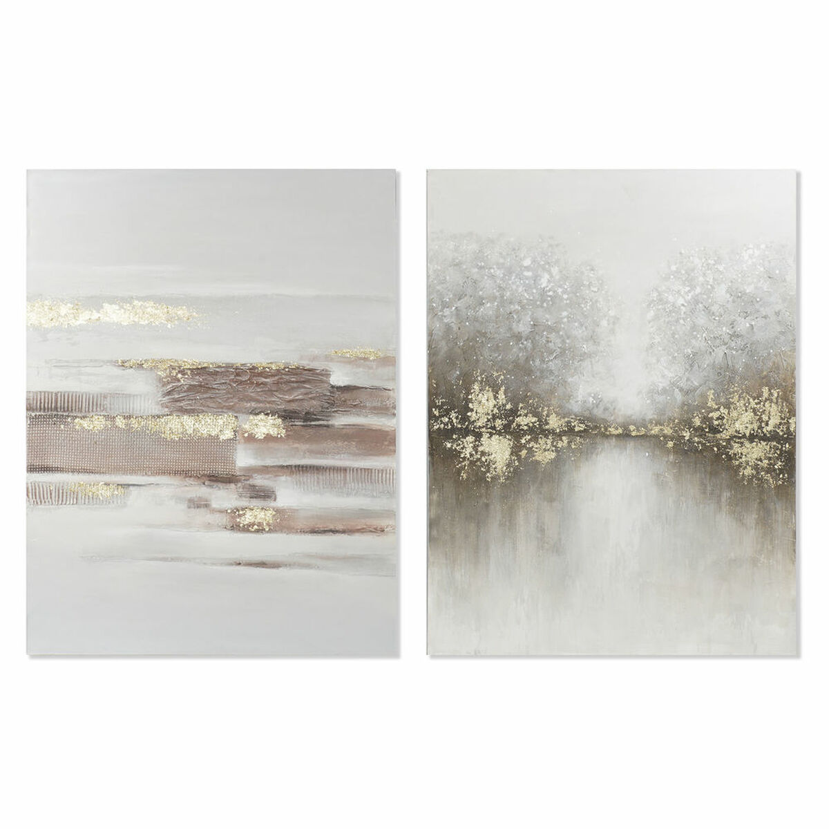 Tavla DKD Home Decor Kanvas 90 x 3,8 x 120 cm Abstrakt Modern (2 antal) - 4
