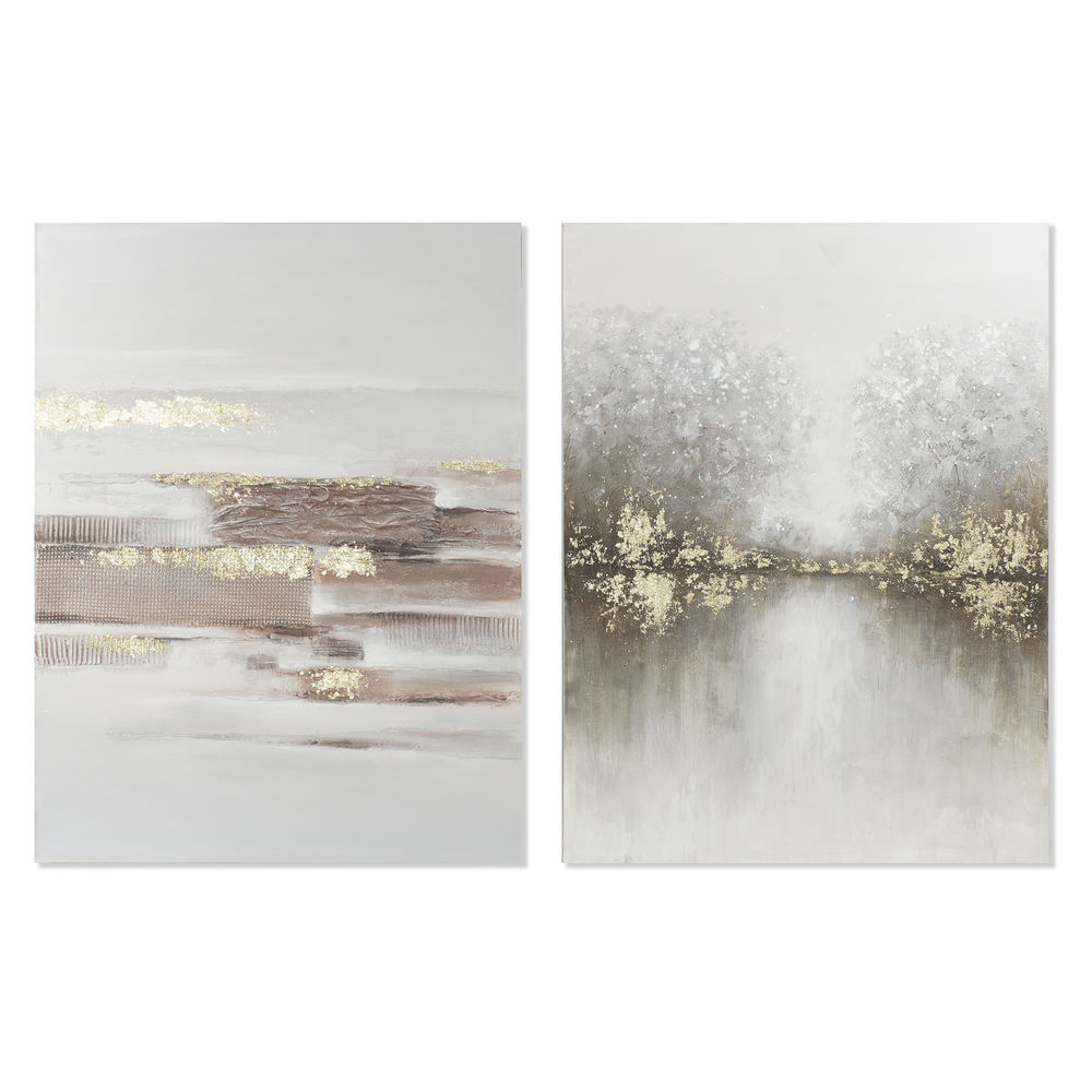 Tavla DKD Home Decor Kanvas 90 x 3,8 x 120 cm Abstrakt Modern (2 antal) - 2