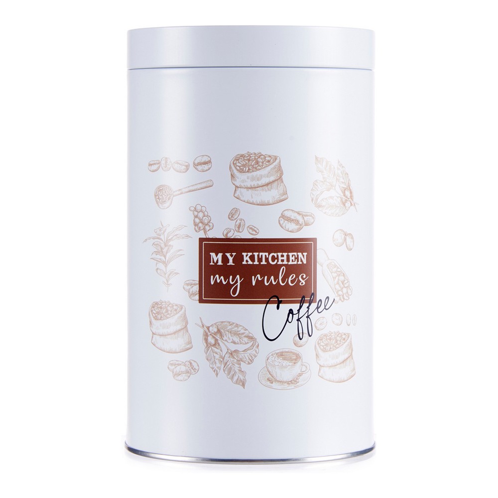 Burk Kaffe/ Café 10,4 x 18,2 x 10,4 cm Vit Tenn