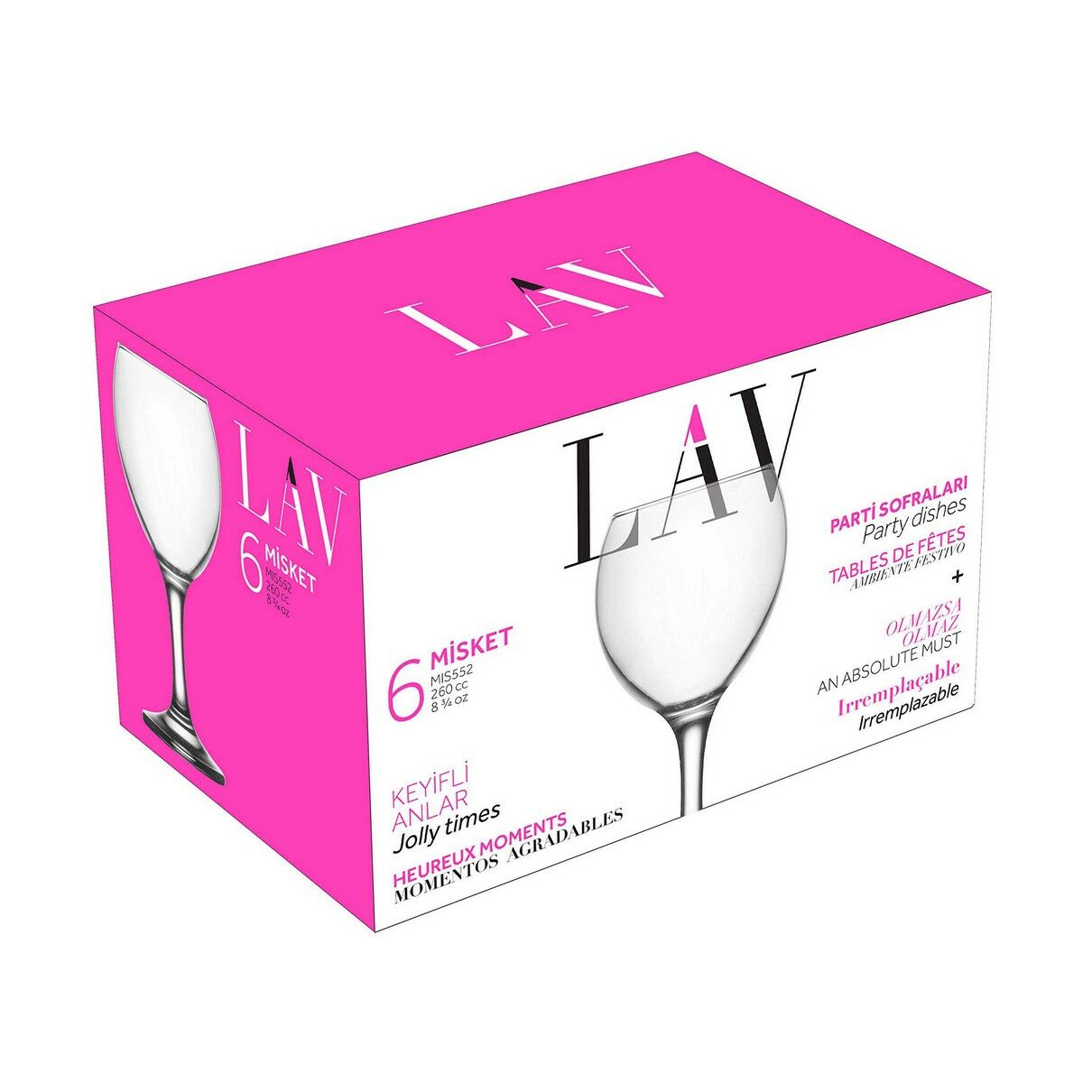 Glasset Misket Ø 7 x 16 cm 260 ml (6 antal) - 2