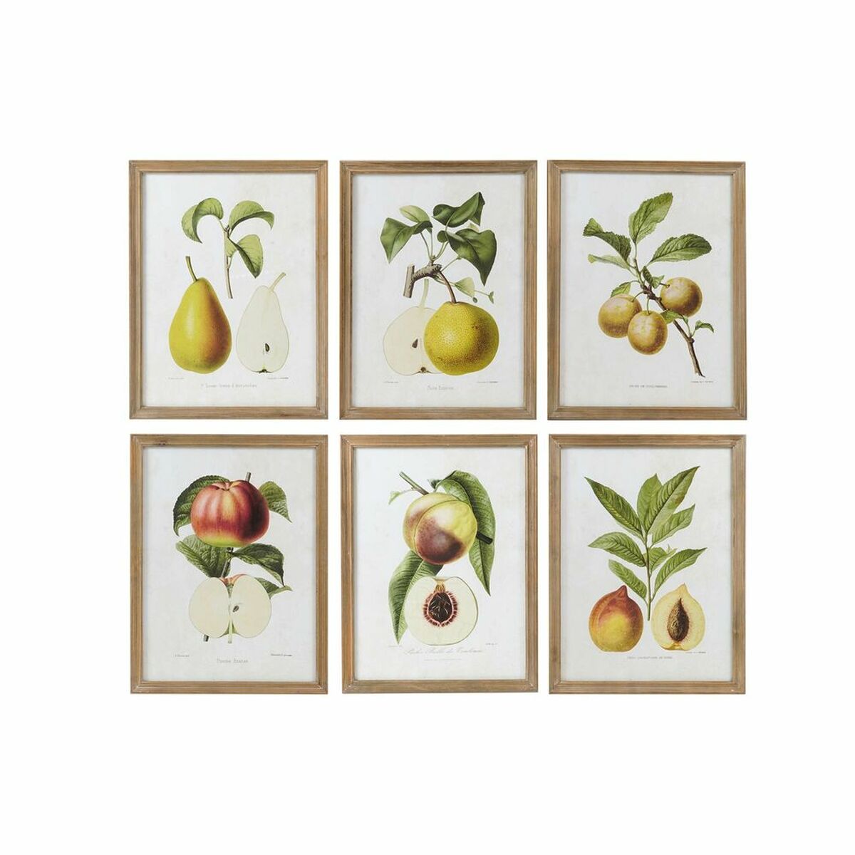 Tavla DKD Home Decor Modern Frukt 45 x 2 x 60 cm (6 Delar) - 4