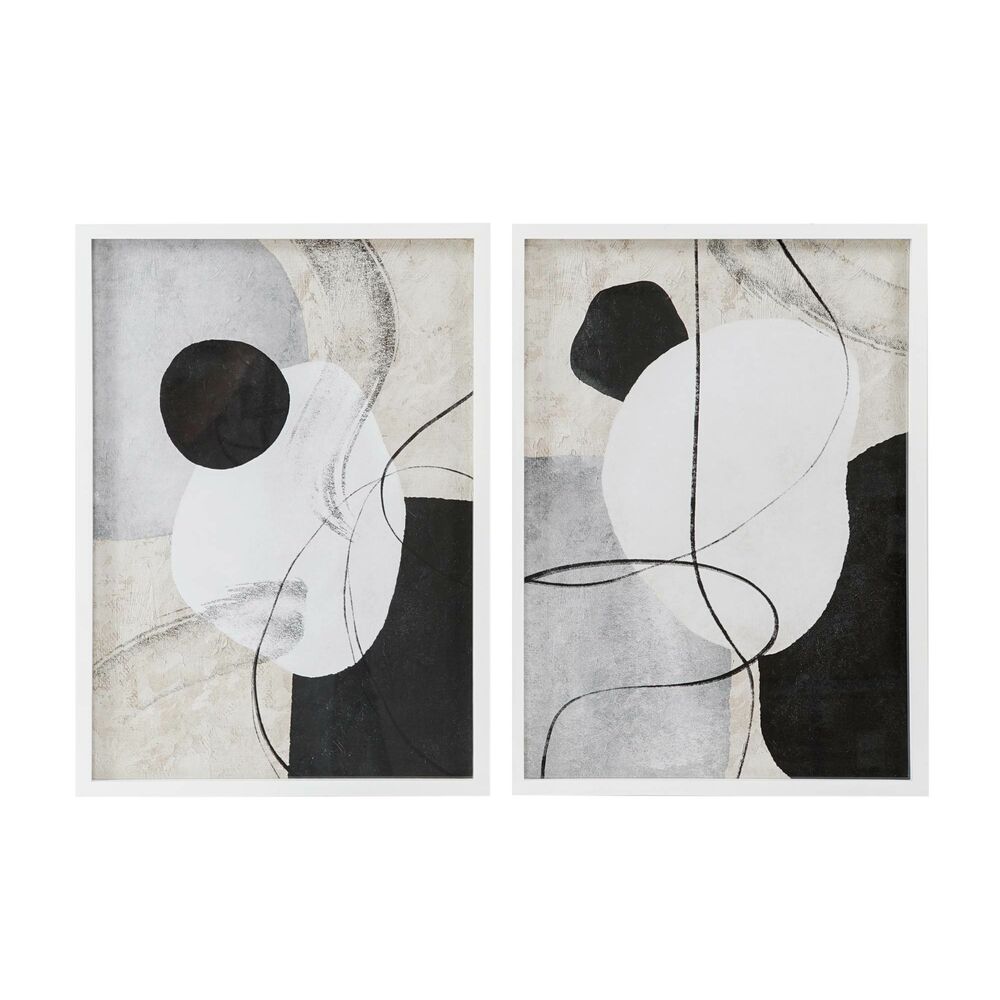 Tavla DKD Home Decor 50 x 2,5 x 70 cm Abstrakt Modern (2 antal)