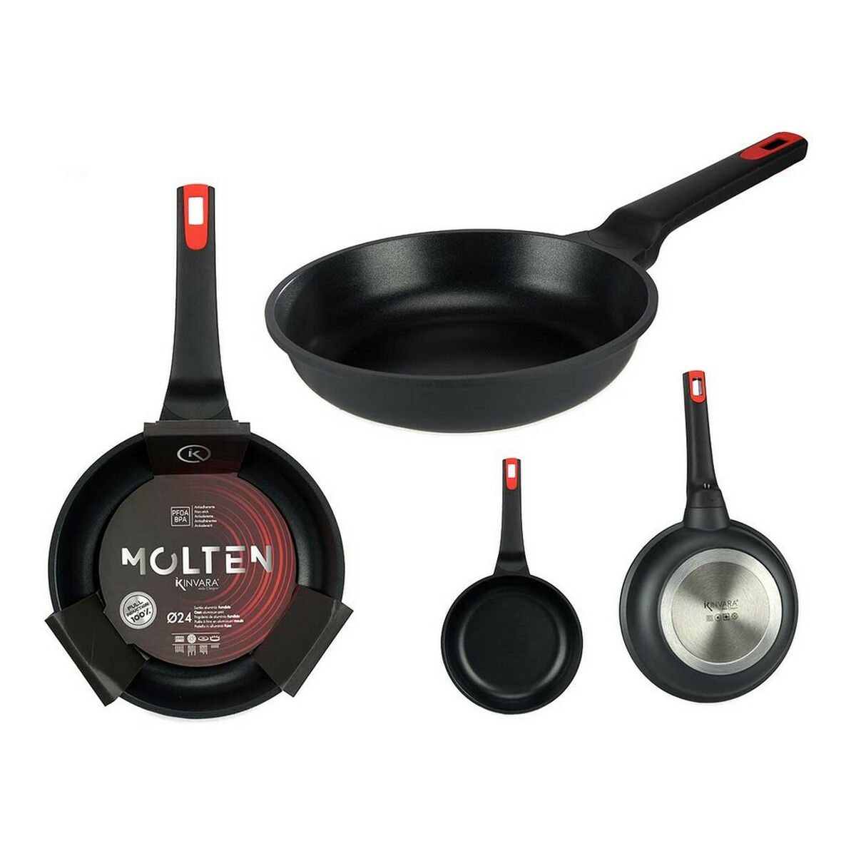 Stekpanna Molten Svart Aluminium (Ø 24 cm) - 8