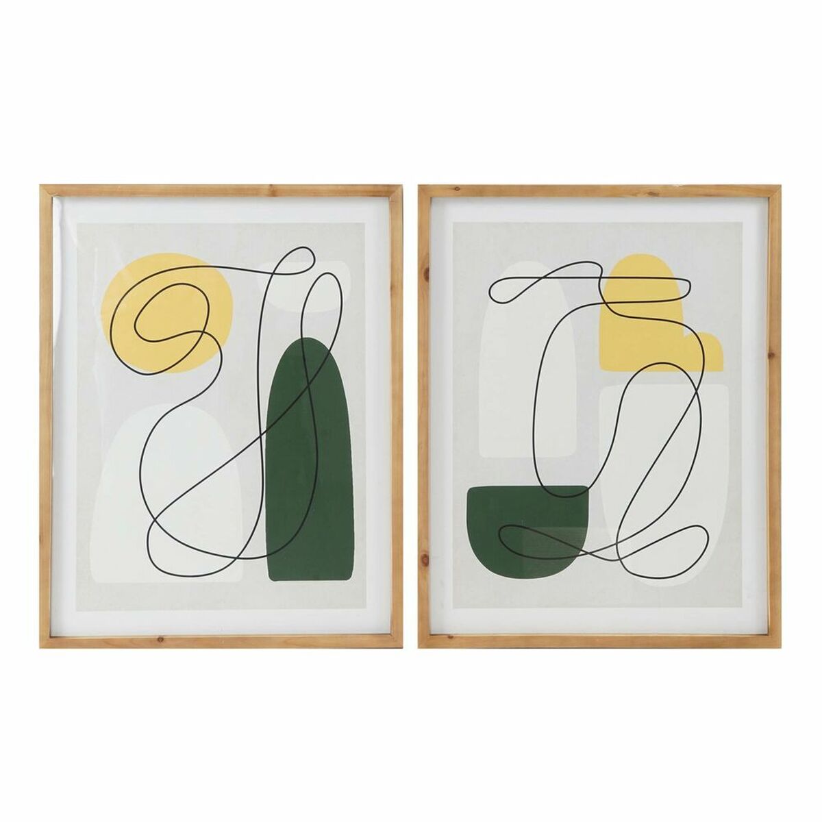 Tavla DKD Home Decor 55 x 2 x 70 cm Abstrakt Skandinavisk (2 antal) - 4