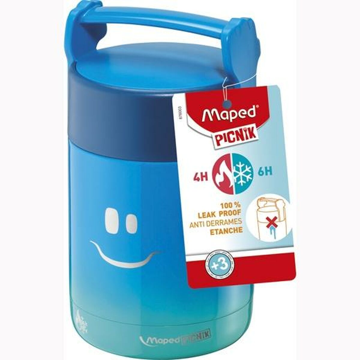 Rund matlåda med lock Maped Blå Rostfritt stål 350 ml (6 antal) - 2