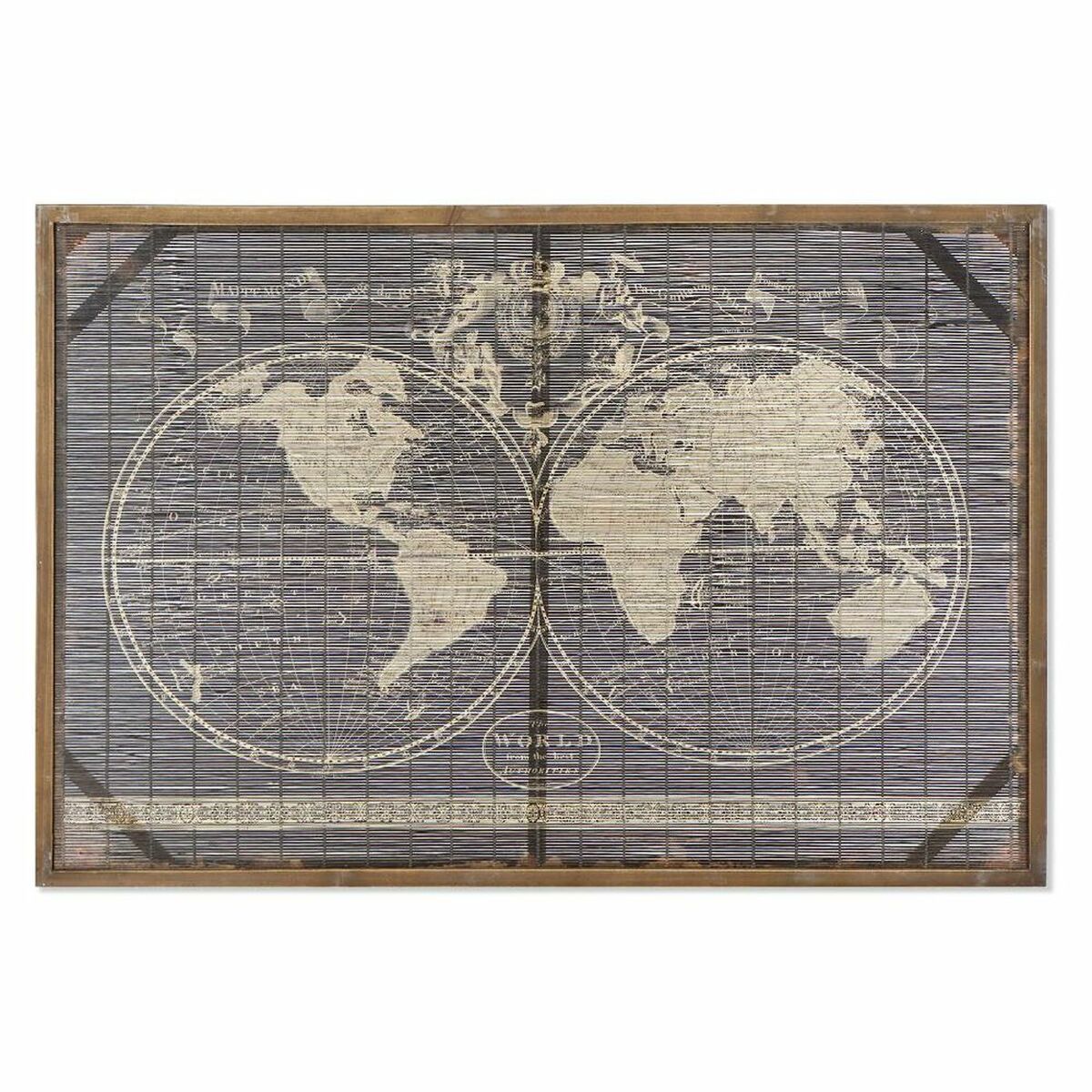 Tavla DKD Home Decor S3017928 Världskarta (120 x 4 x 80 cm) - 2