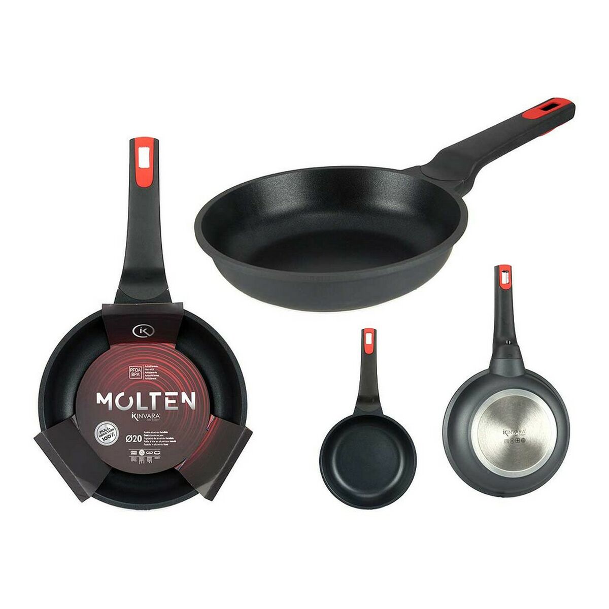 Stekpanna Molten Svart Aluminium (Ø 20 cm) - 8