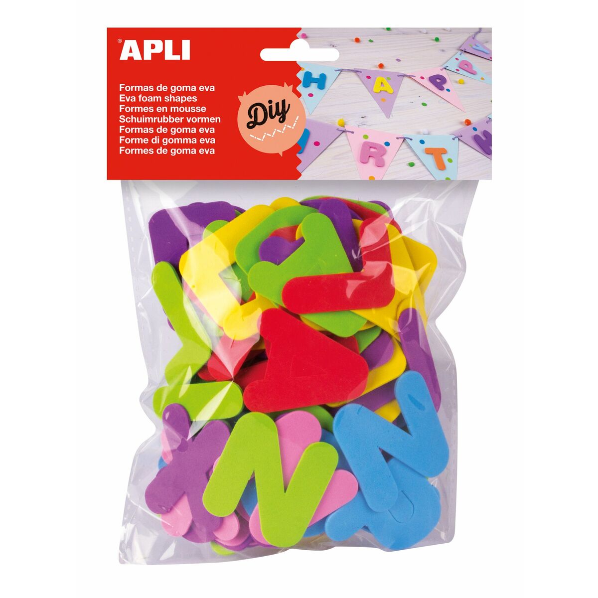 Bokstäver Apli Multicolour 5 cm Eva-gummi (5 antal) - 2