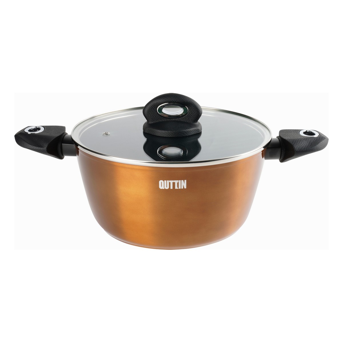 Kastrull med lock Quttin Foodie Koppar (20 x 9,5 cm)