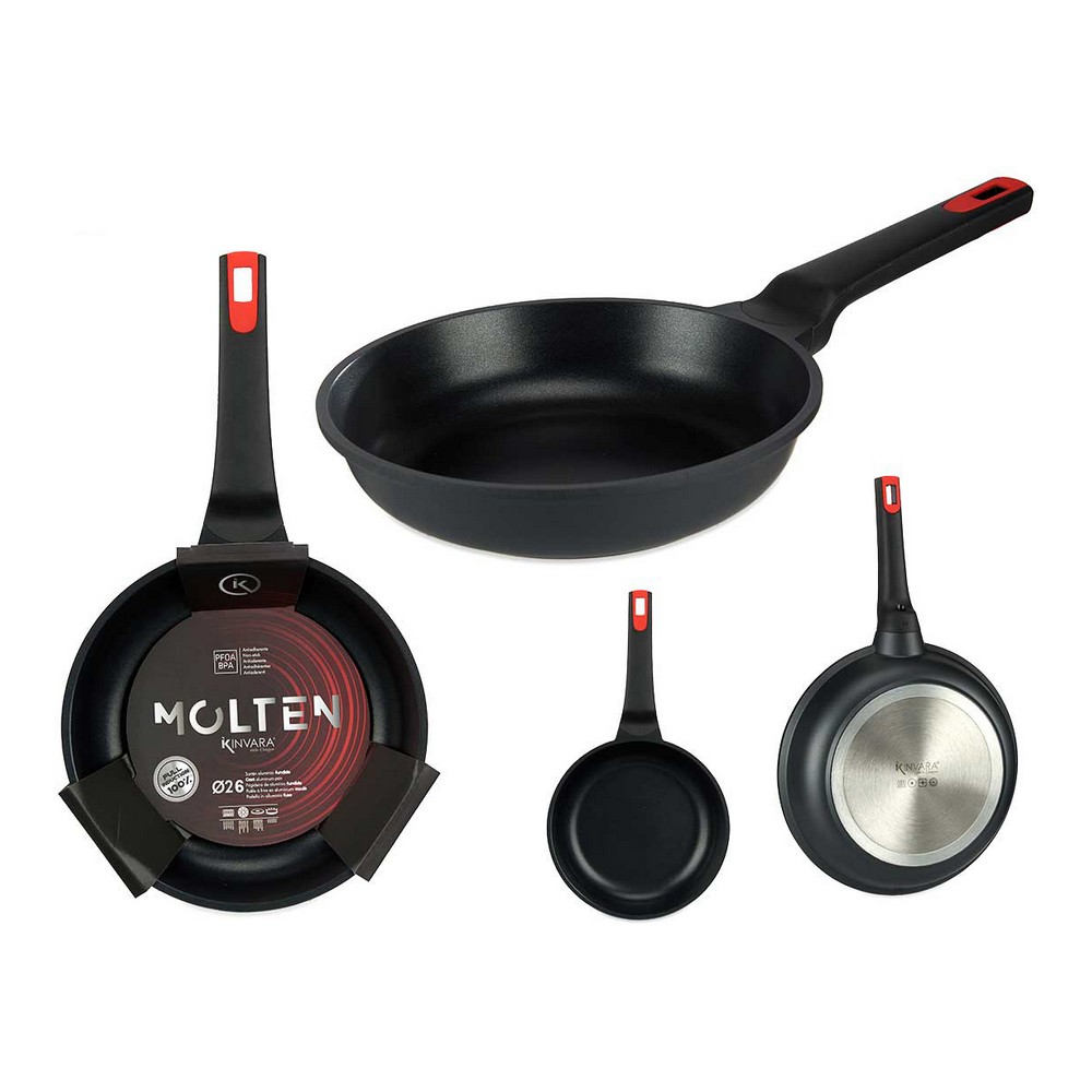 Stekpanna Molten Svart Aluminium (Ø 26 cm) - 4
